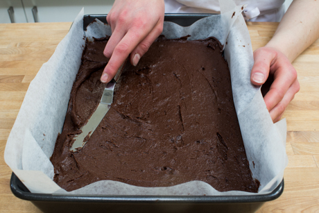 chocolate with knife