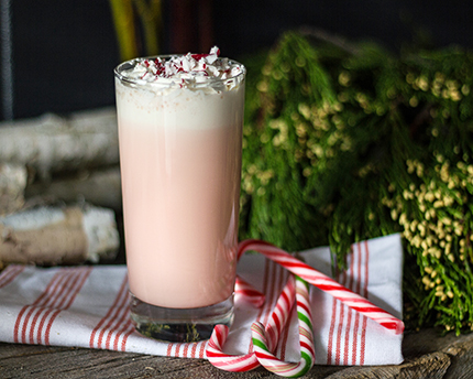 Simple and Creamy Candy Cane Milkshake