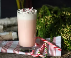 Simple and Creamy Candy Cane Milkshake