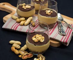 Vegan Chocolate Peanut Butter Puddings