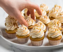 Mini Ginger Cupcakes with Rum Buttercream