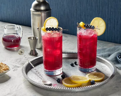 Blueberry Whisky Fizz